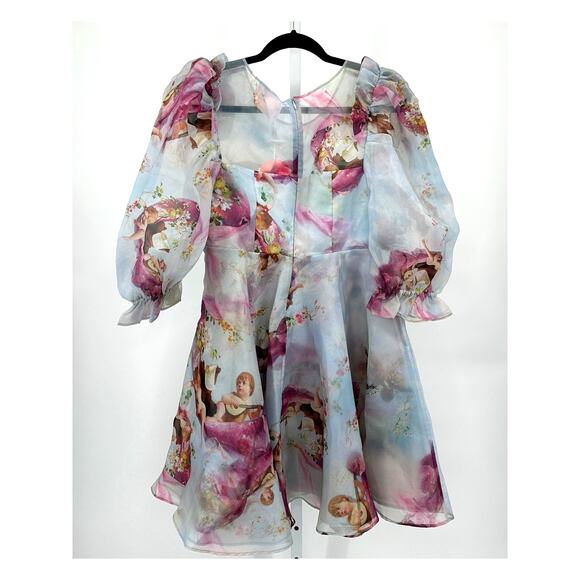 Selkie‎ Chiffon Puff Sleeve "The Party Dress in Cupid" Medium - Picture 9 of 12